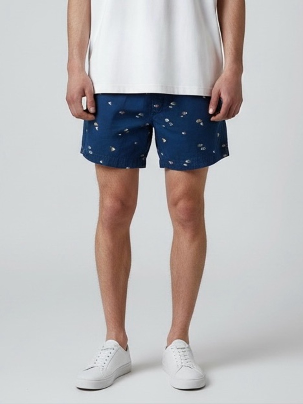Abercrombie & Fitch Campus Fit Fish Print Short Shorts